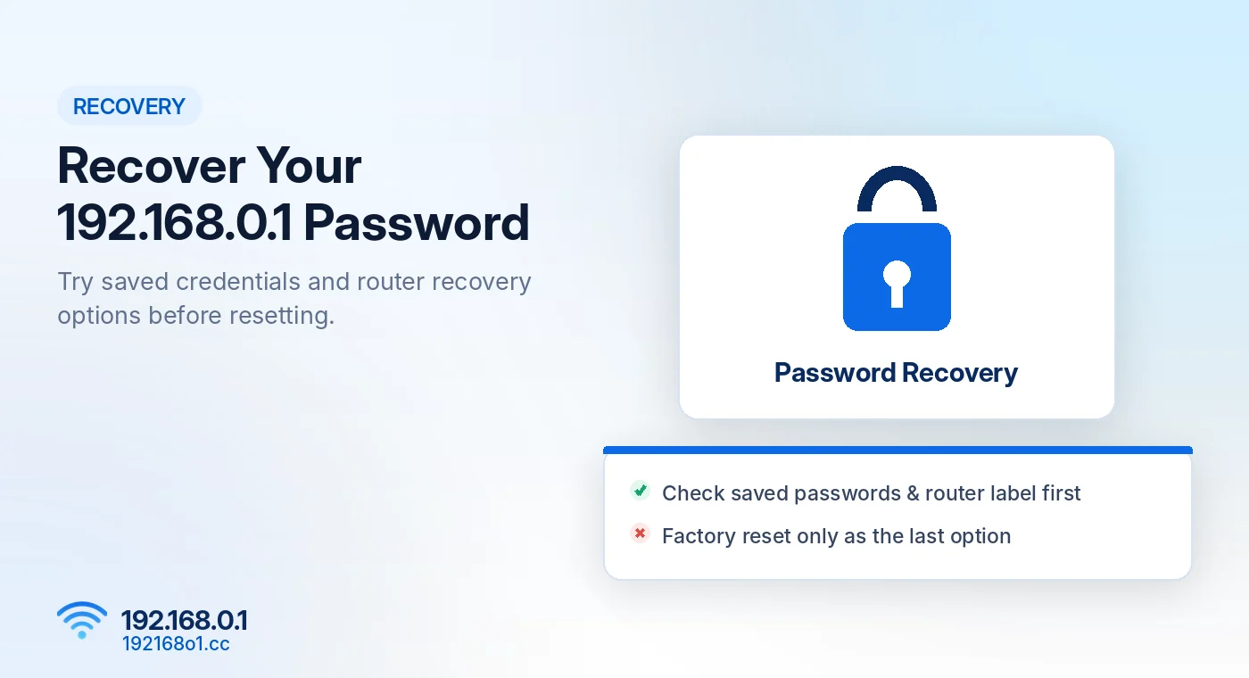 Recovering a forgotten 192.168.0.1 router admin password without a factory reset - 192168o1.cc